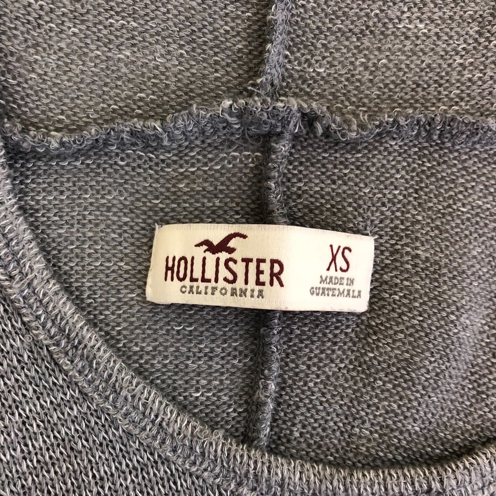 🍁SOLD🍁Hollister Hooded Sweater in Light Grey - Picture 3 of 5